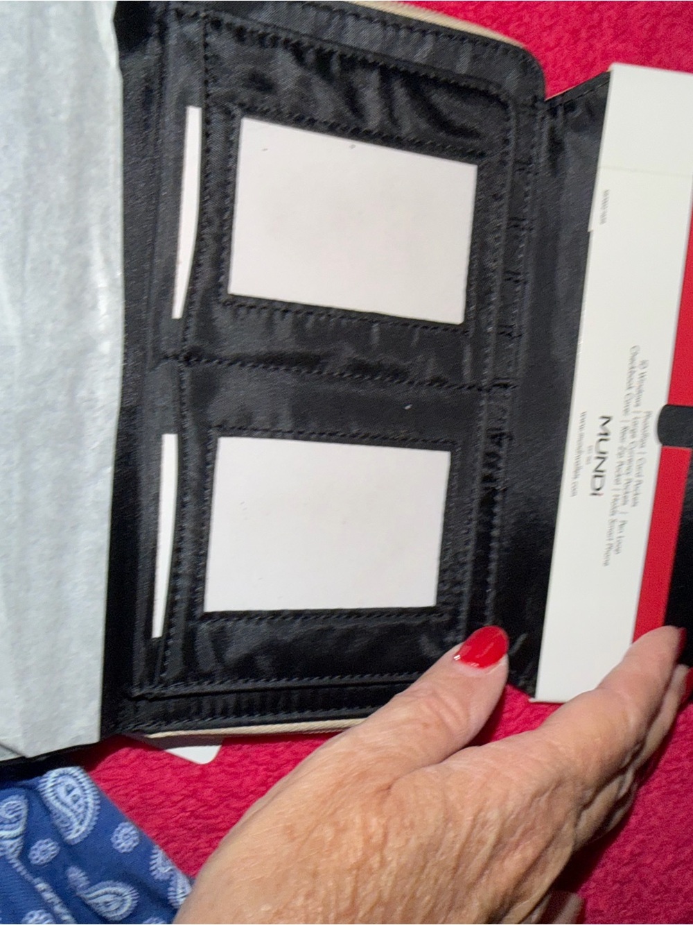 mundi Cream Zip Wristlet Wallet with Front Pocket - Picture 4 of 7